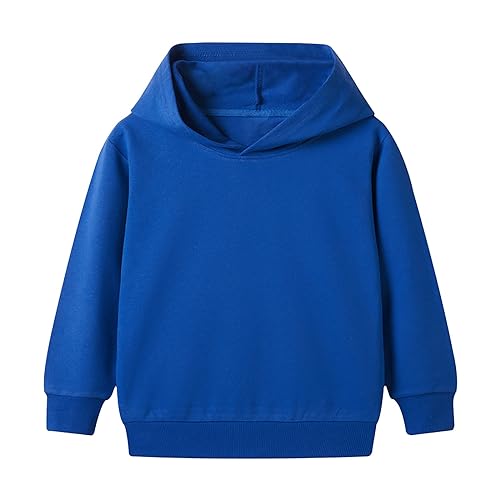 Toddler Girls Boys School Solid Pullover Hoodie Sweatshirts Fleece Long Sleeve Cuffs Tops Oversized Sport Outfits for Teen