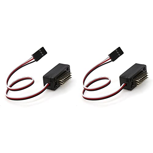 Cwmiibili 2X 1 to 8 RC Car 3 Channel CH3 3CH LED Lamp Light Switch Panel System for RC Model Car Axial SCX10 TRX4