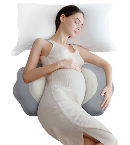 Memory Foam Pregnancy Pillows for Sleeping, Maternity Pillow Support for Back Belly HIPS, Adjustable Travel Wedge Pillow for Pregnant Women, Side Spleeping Pregnant Pillows with Cooling Pillowcase