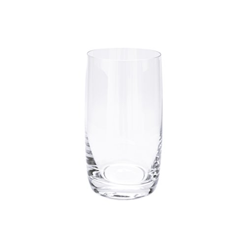 IMPULSE! Crysta 16 oz. Highball Glasses, Set of 6- Drinking Glasses Made of Glass, Cocktail Glassware for Whiskey & Mixed Drinks, 2.76