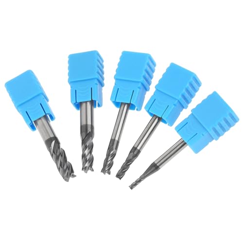 5-Piece Tungsten Carbide 4-Flute Thread Milling Cutter Tool Set