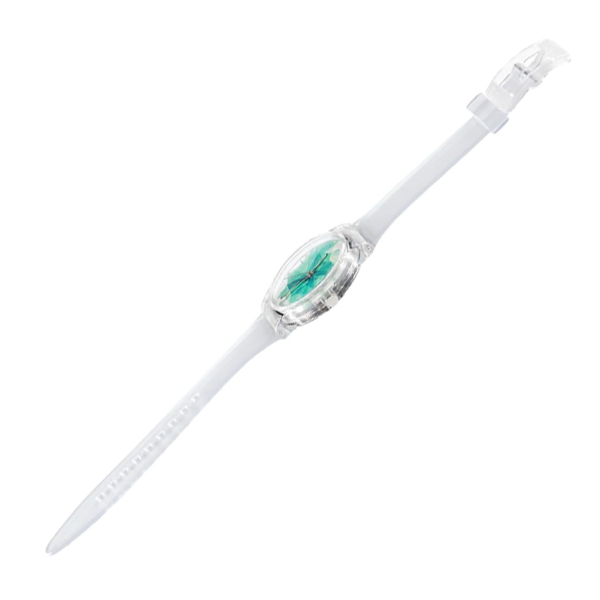 Reloj de pulsera de cuarzo transparente para evitar rozaduras con correa ajustable 8