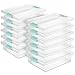 New Sterilite 19638606 Large File Clip Box Storage Tote Container (12 Pack)