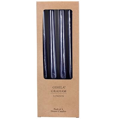 Gisela Graham Navy Blue Tapered Dinner Candles - Set of Four