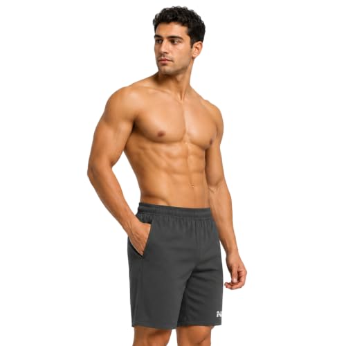Image of NINQ Workout Half Pant for Man | Gym Shorts for Men with Drawstring Waist & 1 Zipper Pockets | Stylish Lightweight Shorts Pant for Men Sports