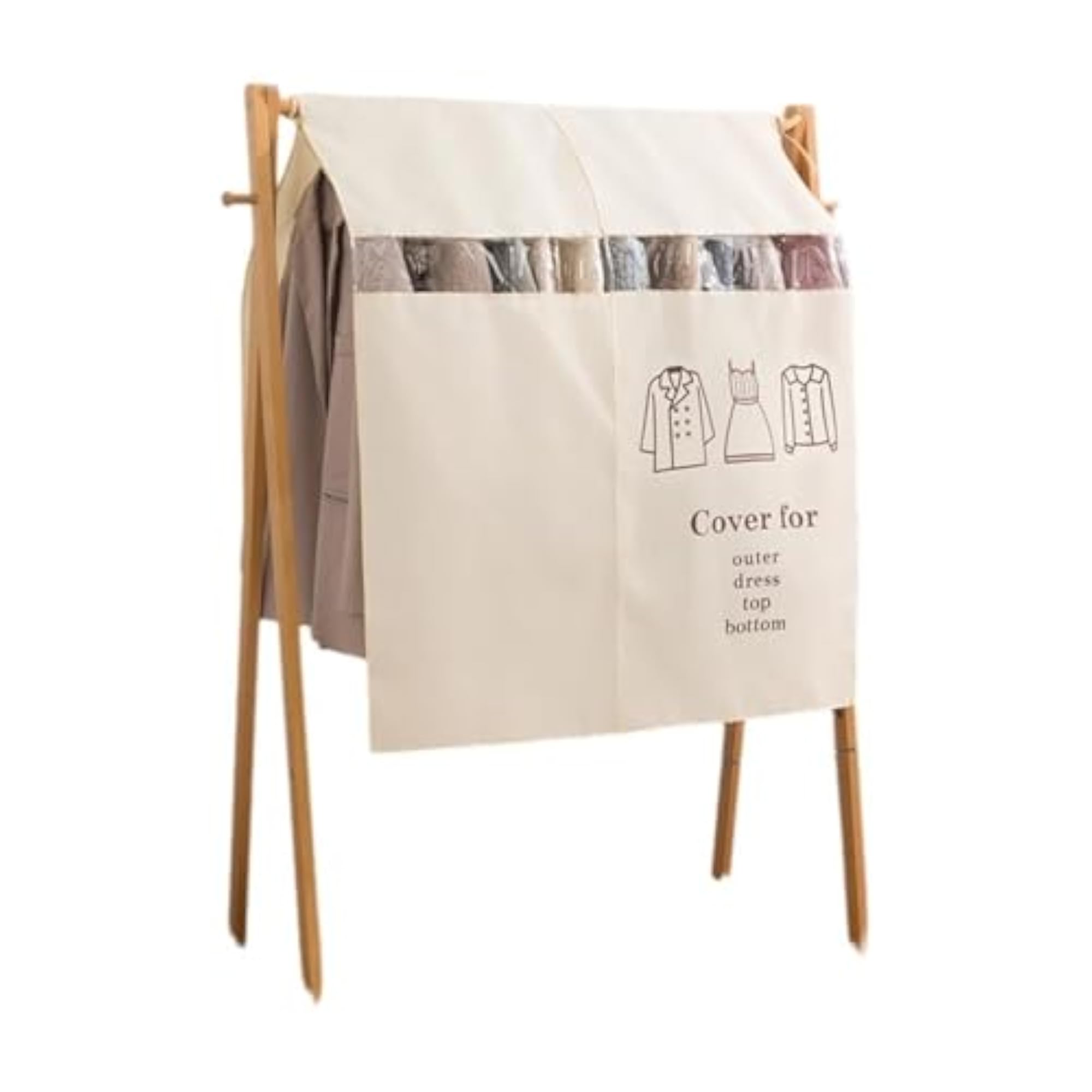 Dustproof Garment Rack Cover, Waterproof Protector