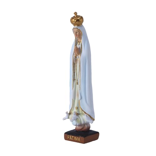 Estatua Religiosa María Nuestra Señora de Fátima 20.5 cm miniatura 5