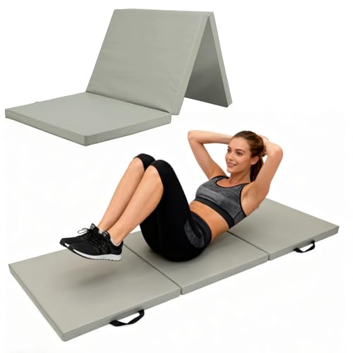 SEHAUSEU Foldable Yoga Mat, 2 Inches Extra Thick Non-Slip Design Fitness Mats,Better cushioning and...
