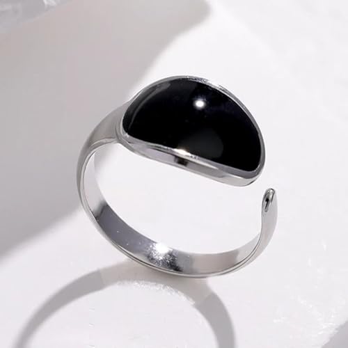 Bague ouverte acier géométrique pour en finir avec les problèmes de taille
