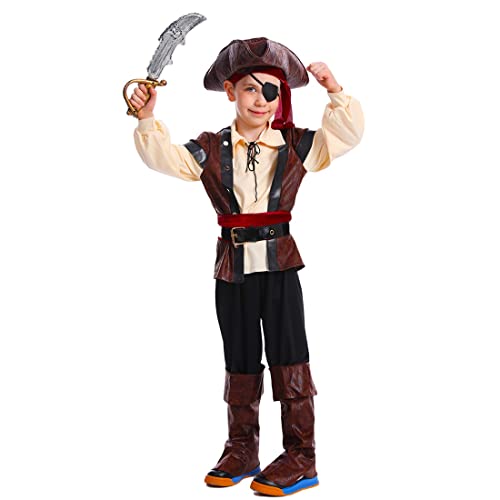Disfraz rústico de pirata para niño miniatura 4