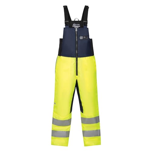 Ergodyne N-Ferno 6479 Insulated Freezer Bib Overalls, Hi Vis, Cold Storage Work Gear, Clo Value Comfort Rating 2.59 CLO