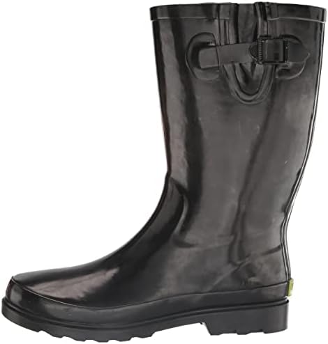 Western Chief Women Solid Tall Waterproof Rain Boot, Black Gloss, 9 | Image 7