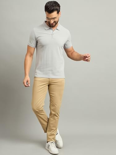 Image of Men's Half Sleeve Solid Cotton Polo T-Shirt | Premium Soft Fabric