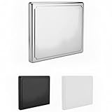 HOMELAY Tapa encimera gas. Tapa vitroceramica con bordes redondeados. Medidas: 52,5×60,5×5,5 cm. Cubre fuegos Cocina de gas de Acero inoxidable, Blanco o Negro.