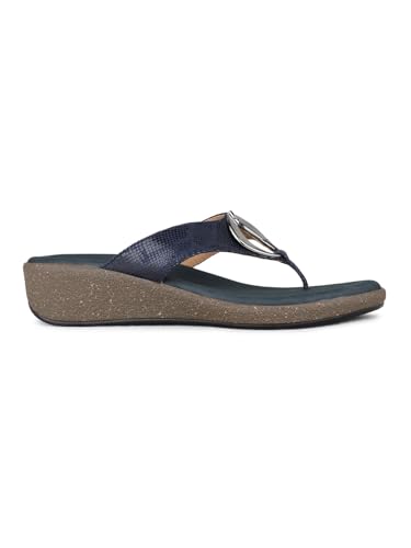 Image of Inc.5 womens Womens Navy Casual Solid Round Toe Wedge Heels Euro 37 Wedge Sandal
