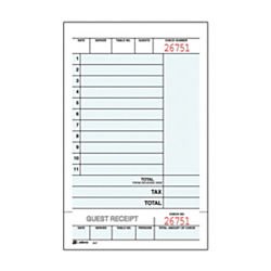 Adams Guest Check Unit Sets, 2-Part, Carbonless, White Bond/Tag, 4-1/4 x 6-3/4 Inches Detached, 250 Sets/Pack (947SWC)