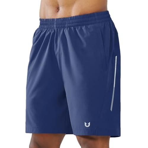 NORTHYARD Men’s 7 Inch Athletic Running Shorts with Zipper Pockets Quick Dry Gym Shorts Lightweight Workout Tennis Shorts