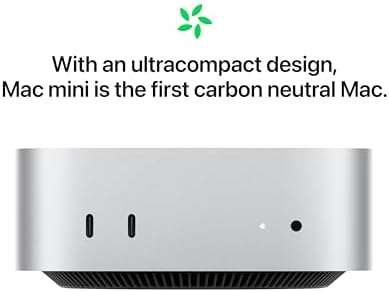 Apple 2024 Mac mini Desktop Computer with M4 chip with 10‑core CPU and 10‑core GPU: Built for Apple Intelligence, 16GB Unified Memory, 256GB SSD Storage, Gigabit Ethernet. Works with iPhone/iPad - 5