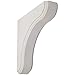 Ekena Millwork BKTWD02X08X08EAWH Eaton Wood Vintage Decor Bracket, 1 3/4"W x 7 1/2"D x 7 1/2"H, Chalk Dust White