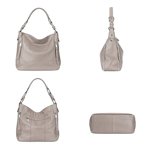 Image of YALUXE Women's Real Leather Shoulder Bags Hobo Handbag Purse Crossbody Bag