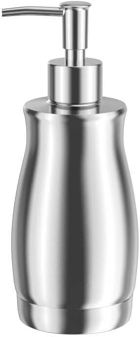 ARKTEK Soap Dispenser Stainless Steel 13.5 Oz - Liquid Hand Lotion Dispenser with Brushed Nickel Pump, Refillable Dishwashing Soap Dispenser Dish Soap for Kitchen, Bathroom, Countertop - Silver - Image 2