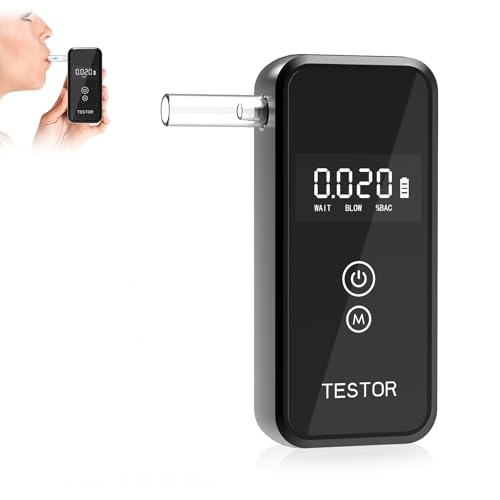 Image of Professional-Grade Breathalyzer, High-Accuracy Breathalyzers for Alcohol with Memory Function,Portable Personal Breathalyzer Tester for Home & Travel Use-1 Mouthpiece