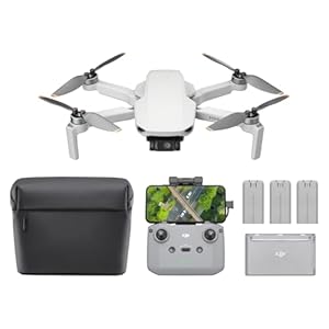 DJI Mini 4K Fly More Combo, Drone with 4K UHD Camera for Adults, Under 249 g, 3-Axis Gimbal Stabilization, 10km Video Transmission, Auto Return, 3 Batteries for 93-Min Max Flight Time, QuickShots