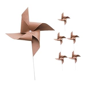 Ibasenice Retro Papierowe Wiatraczki 6 sztuk