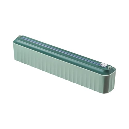 PAIDE P Dispensador de Papel de Aluminio y Film. Cortador Papel de Aluminio y Film Magnetico. Rellenable. Porta Film y Aluminio (Verde)
