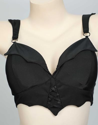 MEOWCOS Women's Bikini Sets Gothic Bathing Suit Flocked Spider Web Two Piece Swimsuit Set4