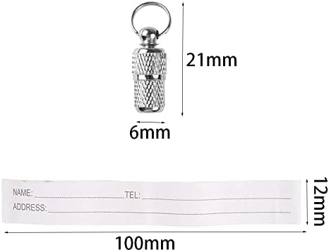 8 Pcs Pet ID Tube Tags Anti-Lost Dog Label Tube Brass Cat Dog Address Name Tag Pet ID Tag for Cat Dog Puppy Collar (Small)