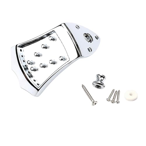 Tachiuwa Triangle Mandolin Tailpiece with Buckle and Screws, 8 String Mandolin Cover,Musical Instrument Replacement Part Accessories, String Plate, Sturdy Easy Installation