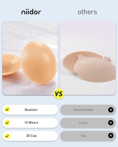 Image of Niidor Sticky Bra Adhesive Strapless Ultra Invisible Push up Silicone Bra Strapless Reusable Women's Bras