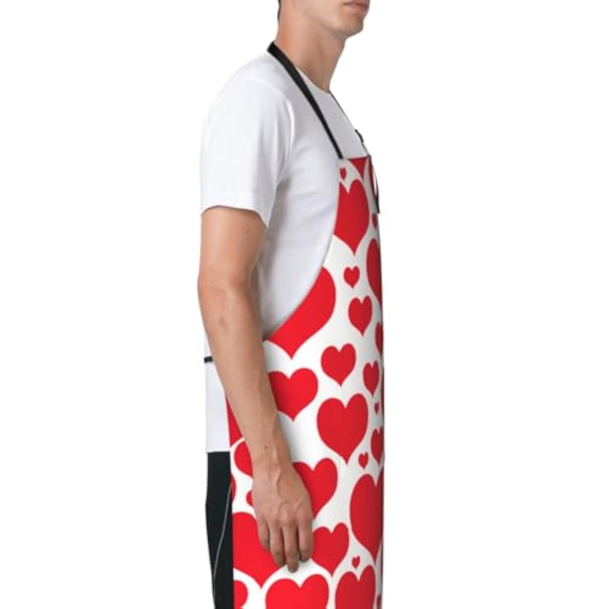 Red Heart Waterproof Apron for Couples