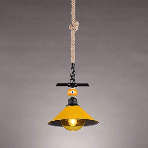 Plafonnier lustre loft chanvre corde pour éclairage restaurant et cuisine rétro