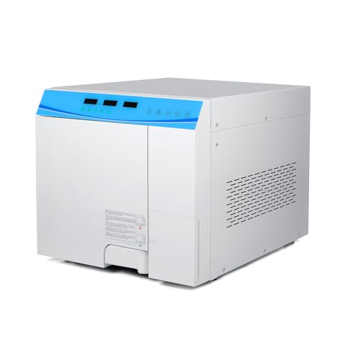 EustomA Steam Sterilizer 18L/23L(4.75/6.08Gal) Class N Thermal Semi Automatic Autoclave Two Sterilization Programs Temperature and Pressure Overload Protection Safety Lock for E0718A/E0723A (18L)