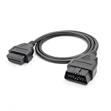 16 Pin OBD 2 OBD II OBD2 Male to Female Extension Cable 16Pin Diagnostic Extension Cord Adapter Cable 5FT/1.5M