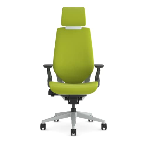 Image of Steelcase Gesture Ergonomic Office Chair with 360 Armrests 3D Live Back Lumbar Support and Adjustable Headrest Lime Green