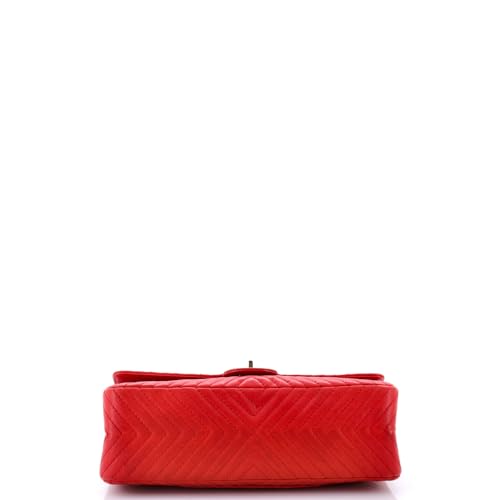 Pre-Loved Reissue 2.55 Flap Bag Chevron Sheepskin 226, Red4