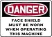 Accuform"Danger Face Shield Must Be Worn When Operating This Machine" Safety Sign, Dura-Fiberglass, 7 x 10 Inches (MPPE077XF)