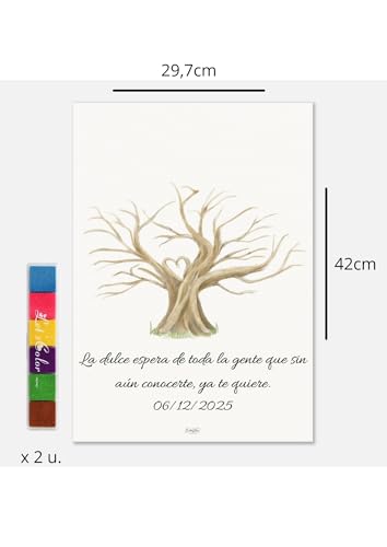 Miniatura 5 de Árbol De Huellas Comunión Niño Lámina De Huellas Personalizada Cuadro Evento Boda Alternativa Al Libro De Firmas Árbol De Huellas Comunión Niña Recordatorio Evento, Sin Marco, Sin Lienzo