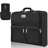 Anzugtasche Herren, Kleidersack Reisetasche, Kleidersack Faltbar Hängende Anzugtasche für Business Travel Aktenkoffer Bürotasche mit Schultergurt für Männer Frauen Business Arbeit, Schwarz