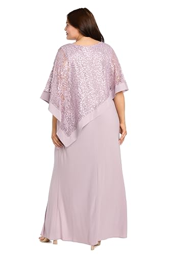 Image of R&M Richards Women's Sequin Lace Poncho Overlay Sheath Dress for Wedding Guest, Cocktail Attire & Evening Occasions