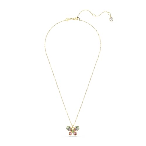 Swarovski Idyllia Pendant, Mixed cuts, Pavé, Butterfly, Multicolored, Mixed Metal Finish2
