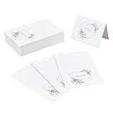 DESIGN EXQUIS: Design floral simple et moderne, belles petites fleurs et feuilles se mettent en valeur, et cadre en forme de coeur doré avec un design délicat, qui convient au mariage ou au cadeau aux amis et à la famille.