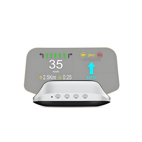 Navegación GPS para Coche Navegador GPS HUD para Coche, OBD2, velocímetro, Pantalla HD, Prueba de Frenos, borrado Fallos