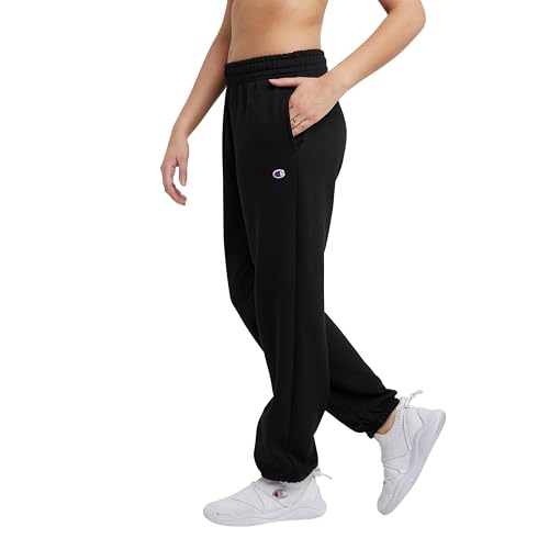 Image of Champion Women's Cinched-Bottom Fleece Sweatpants, Oversized Fit, Midweight