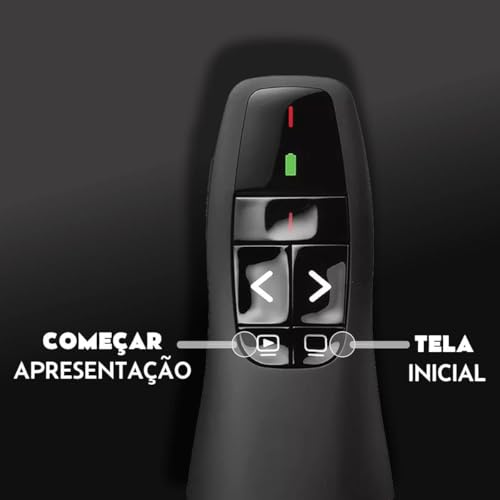 Apresentador Slide Laser Controle Sem Fio Apontador PowerPoint Caneta Passador de Slides Multimídia