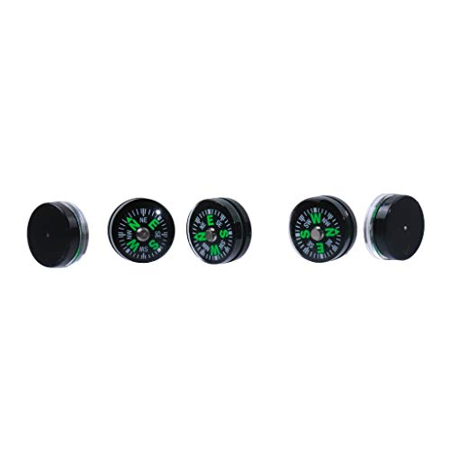 5X 15mm Brújula de Supervivencia de Botón Rellena de Líquido para Camping y Senderismo miniatura 3