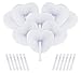 jijAcraft Fächer Hochzeit 24 Stück Papierfächer Herzförmiges Weiß Handfächer Faltbar Taschenfächer Faltfächer Hochzeitsfächer für Hochzeit Party Geschenk Hochzeitsdeko Vintage